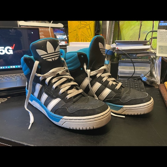 Adidas Mens size 12 retro vintage classic leather fashion Hightop sneakers - Picture 5 of 7